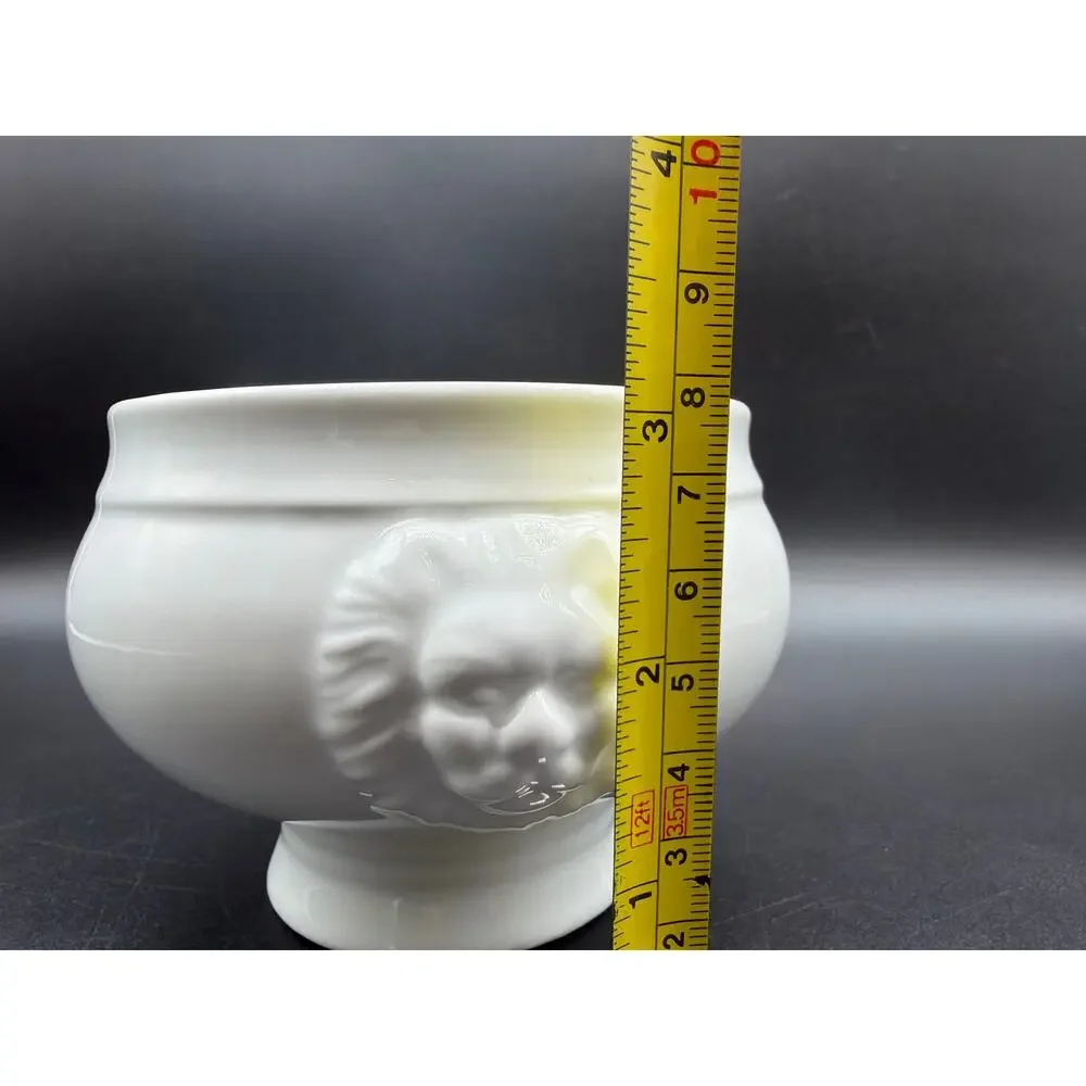 Sur La Table Lion's Head French Onion Soup Bowl White Ceramic 14 Oz Portugal